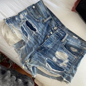 AE High Waisted Denim Shorts
